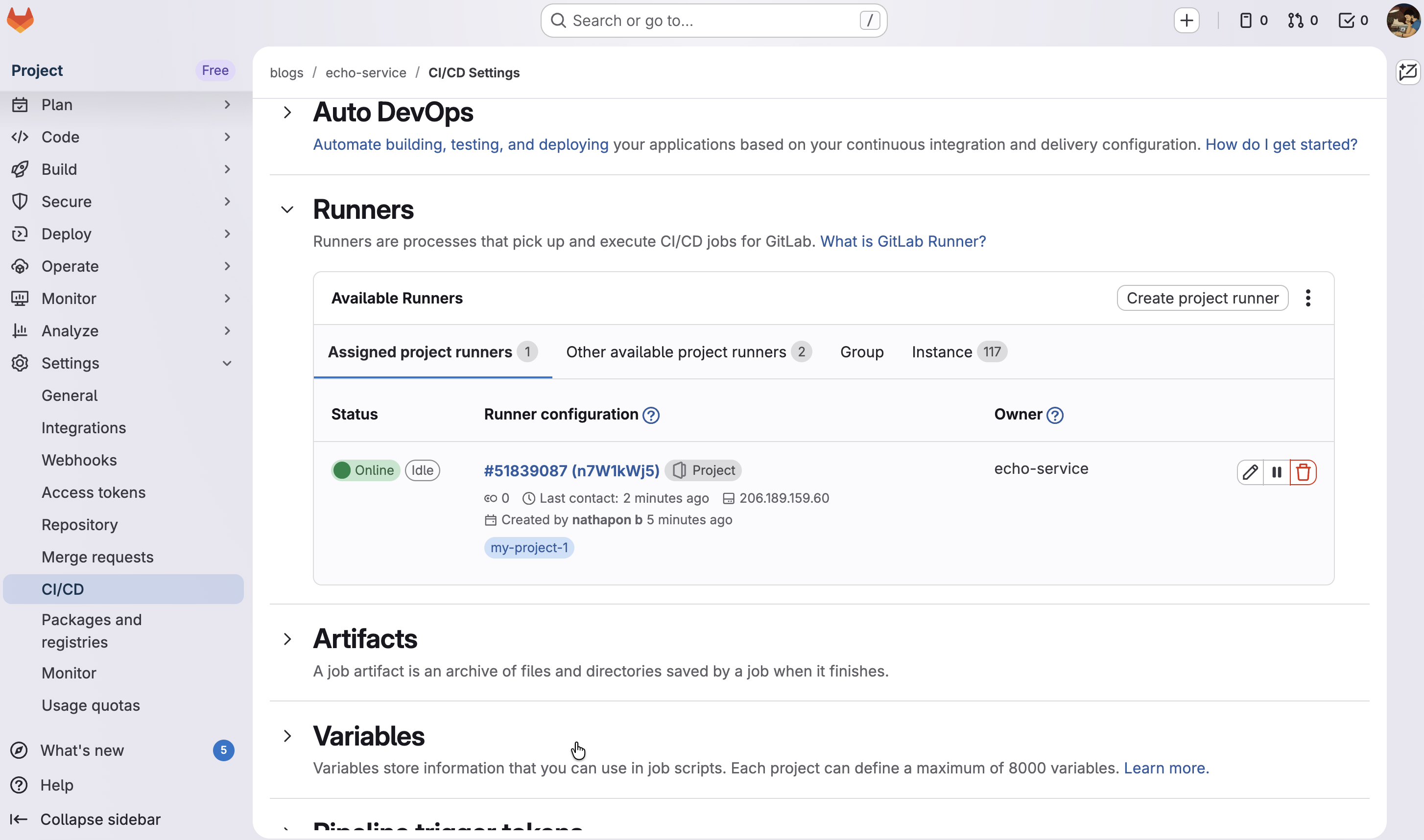 gitlab-conncted-with-runner
